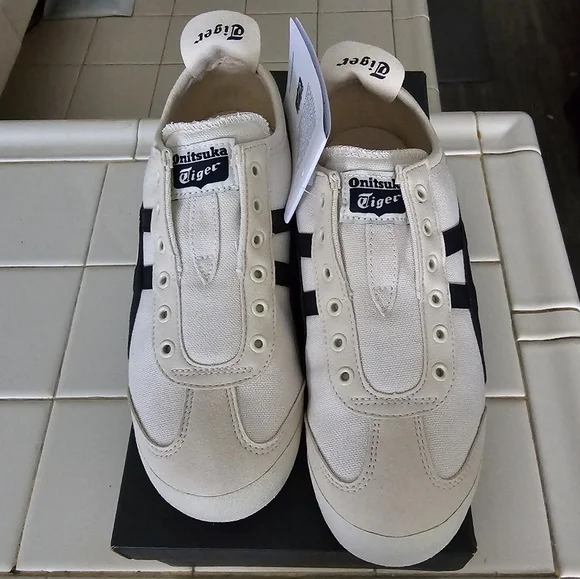 NWT Authentic Onitsuka Tiger Mexico 66 Slip-on Birch & Midnight Size 6.5 Women - Picture 5 of 9